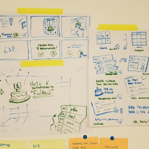 AR experience sketch on an ideation session.