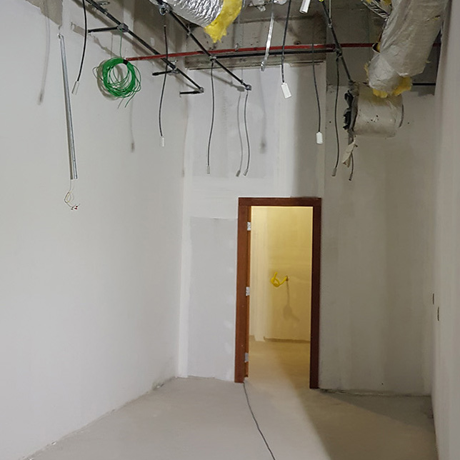 Initial stage of the Showcase room.